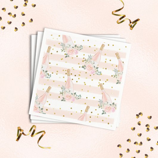 Rosé Wine Brautparty Napkins Serviette