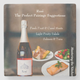 Rosé Wine Food Pairing/Wine Lover Kitchen Gift Steinuntersetzer