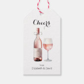 Rosé Wine Lover freut sich auf Sie Geschenkanhänger (Vorderseite)