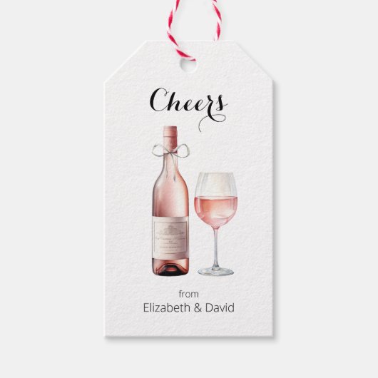 Rosé Wine Lover freut sich auf Sie Geschenkanhänger (Vorderseite)