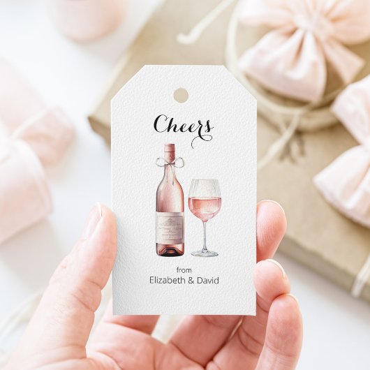 Rosé Wine Lover freut sich auf Sie Geschenkanhänger