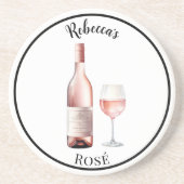 Rosé Wine Lover Untersetzer - Personalisierter Wei (Vorne)