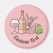 Rose Wine Magnet (Vorne)