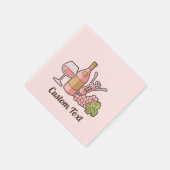Rose Wine Napkins Serviette (Ecke)