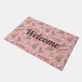 Rose Wine Pattern Doormat Fußmatte (Schrägansicht)