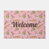 Rose Wine Pattern Doormat Fußmatte (Vorderseite)