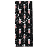 Rose Wine Pattern Geschenktüte Für Weinflaschen (Rückseite)