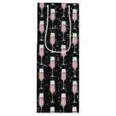 Rose Wine Pattern Geschenktüte Für Weinflaschen (Vorderseite)