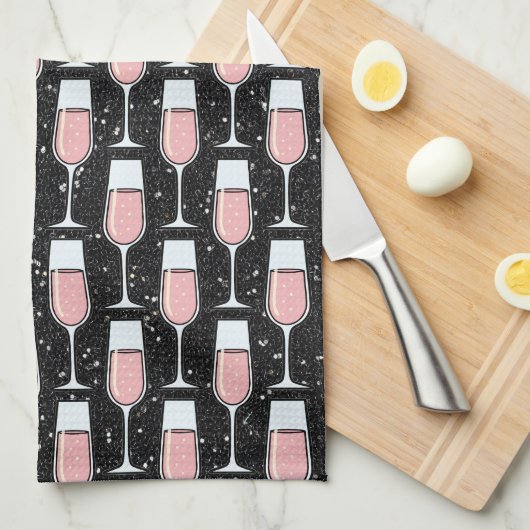 Rose Wine Pattern Geschirrtuch (Viertel Falte)