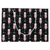 Rose Wine Pattern Große Geschenktüte (Rückseite)