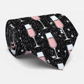 Rose Wine Pattern Krawatte (Gerollt)