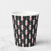Rose Wine Pattern Pappbecher (Vorderseite)