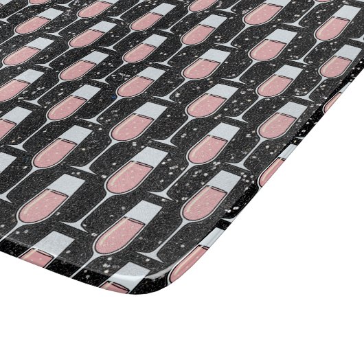 Rose Wine Pattern Schneidebrett (Ecke)