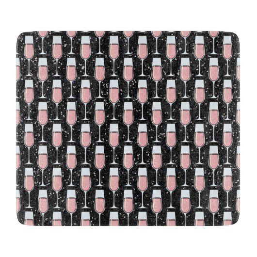 Rose Wine Pattern Schneidebrett (Vorderseite)