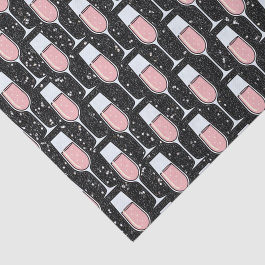 Rose Wine Pattern Seidenpapier (Ausschnitt)