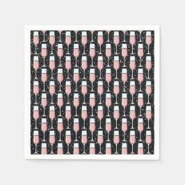 Rose Wine Pattern Serviette