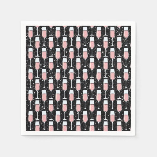 Rose Wine Pattern Serviette (Vorderseite)