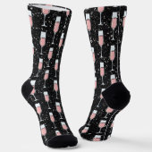 Rose Wine Pattern Socken (Gewinkelt)