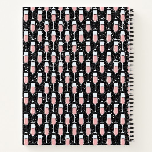 Rose Wine Pattern - Wine Diaries Notizblock (Rückseite)