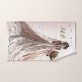 Rose Winter Wedding Bride Golden Shiny Party Badhandtuch Set (Handtuch)