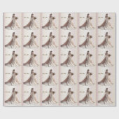 Rose Winter Wedding Bride Golden Shiny Party Geschenkpapier (Flach)