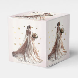 Rose Winter Wedding Bride Golden Shiny Party Geschenkschachtel