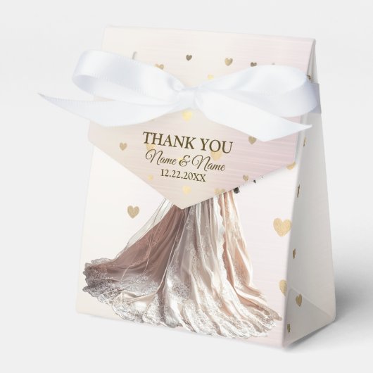 Rose Winter Wedding Bride Golden Shiny Party Geschenkschachtel (Vorderseite)