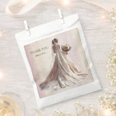 Rose Winter Wedding Bride Golden Shiny Party Geschenktütchen (Ausgeschnitten)