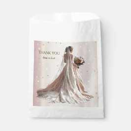 Rose Winter Wedding Bride Golden Shiny Party Geschenktütchen