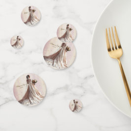 Rose Winter Wedding Bride Golden Shiny Party Konfetti