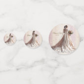 Rose Winter Wedding Bride Golden Shiny Party Konfetti (Vorderseiten)