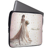 Rose Winter Wedding Bride Golden Shiny Party Laptopschutzhülle (Vorne Rechts)