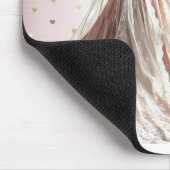 Rose Winter Wedding Bride Golden Shiny Party Mousepad (Ecke)