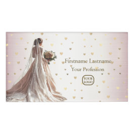 Rose Winter Wedding Bride Golden Shiny Party Namenschild
