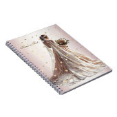 Rose Winter Wedding Bride Golden Shiny Party Notizblock (Rechte Seite)