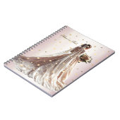 Rose Winter Wedding Bride Golden Shiny Party Notizblock (Linke Seite)