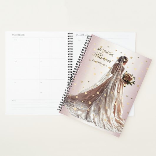 Rose Winter Wedding Bride Golden Shiny Party Planer (Anzeige)