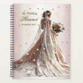 Rose Winter Wedding Bride Golden Shiny Party Planer (Vorderseite)