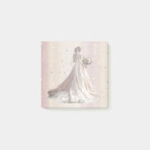 Rose Winter Wedding Bride Golden Shiny Party Post-it Klebezettel (Vorderseite)