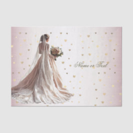 Rose Winter Wedding Bride Golden Shiny Party Seidenpapier