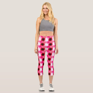 Rose Wirbel Capri Leggings