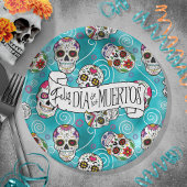 Rose Wirbel Türkis ID725 Pappteller