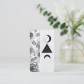 *~* Rose Wisteria Alchemy Moon Triangle Blume Visitenkarte (Stehend Vorderseite)