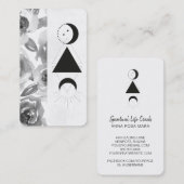 *~* Rose Wisteria Alchemy Moon Triangle Floral Visitenkarte (Vorne/Hinten)