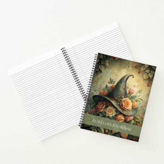 Rose Witch Hat - Notebook für Magische Gedanken Notizblock (Innenseite)