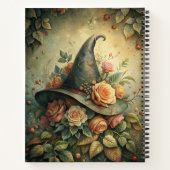 Rose Witch Hat - Notebook für Magische Gedanken Notizblock (Rückseite)