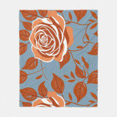 Rose With Warm Tones Of Orange And Rust Fleecedecke (Vorderseite)
