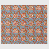 Rose With Warm Tones Of Orange And Rust Geschenkpapier (Flach)