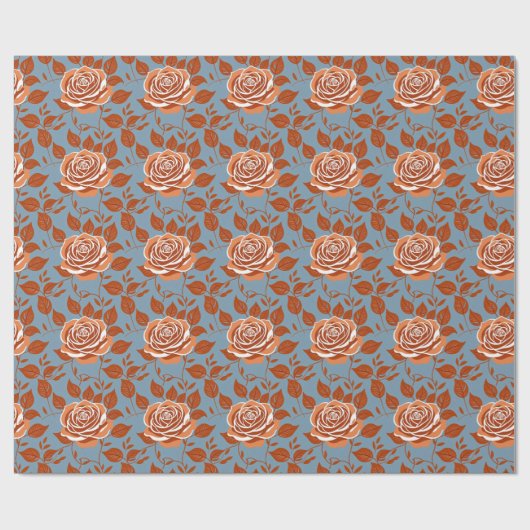 Rose With Warm Tones Of Orange And Rust Geschenkpapier (Flach)