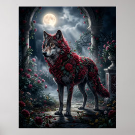 Rose Wolf Mitternachtsgarten Poster